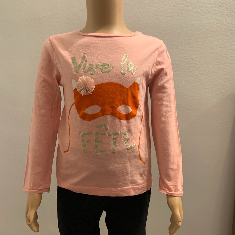 Sonia Rykiel Little Girls Cotton Mask Top Size 6.